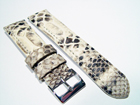 Genuine Python (snake) - white with white stitch